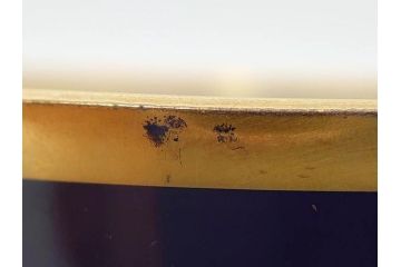 東ドイツ　リヒテ社　Lichte Echt Kobalt　金彩　コバルト　落ち着いた紺色に金の装飾が美しいカップ&ソーサー6客セット(洋食器、C&S)(R-070231)