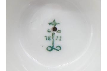 東ドイツ　リヒテ社　Lichte Echt Kobalt　金彩　コバルト　落ち着いた紺色に金の装飾が美しいカップ&ソーサー6客セット(洋食器、C&S)(R-070231)
