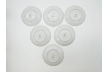 東ドイツ　リヒテ社　Lichte Echt Kobalt　金彩　コバルト　落ち着いた紺色に金の装飾が美しいカップ&ソーサー6客セット(洋食器、C&S)(R-070231)