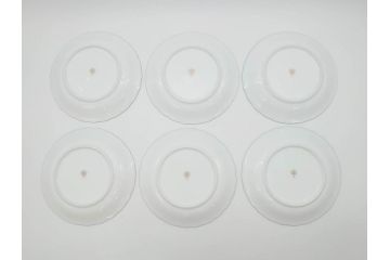 大倉陶園(OKURA、OAC)　カトレア　可愛らしいお花が魅力的なプレート6枚セット(洋食器、皿、洋蘭、オーキッド)(R-070233)