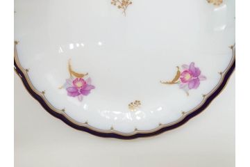 大倉陶園(OKURA、OAC)　カトレア　可愛らしいお花が魅力的なプレート6枚セット(洋食器、皿、洋蘭、オーキッド)(R-070233)