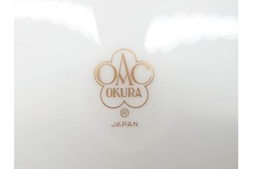 大倉陶園(OKURA、OAC)　カトレア　可愛らしいお花が魅力的なプレート6枚セット(洋食器、皿、洋蘭、オーキッド)(R-070233)