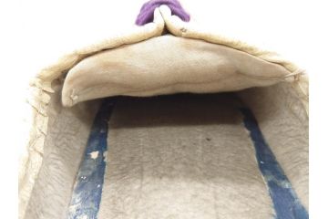 明治期　金襴製　履き物　沓(靴、くつ、仏教、僧侶、装東)(R-070235)