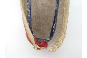 明治期　金襴製　履き物　沓(靴、くつ、仏教、僧侶、装東)(R-070235)