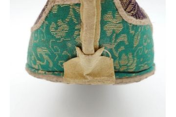 明治期　金襴製　履き物　沓(靴、くつ、仏教、僧侶、装東)(R-070235)
