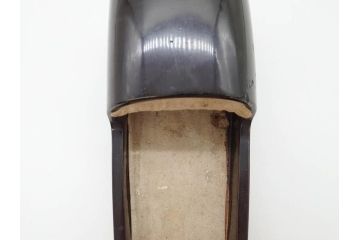 古い浅沓(束帯、木製、履物、靴、くつ、クツ、法要、葬儀、仏具、僧侶、法衣、装束、神主、衣冠、直衣、狩衣)(R-070237)