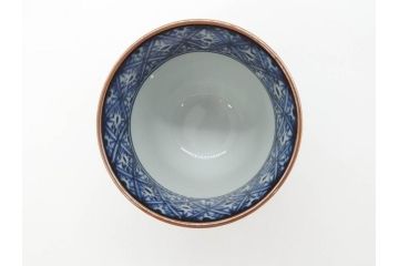加藤利昌　清水焼　染付　祥瑞文　落ち着いた和の雰囲気にぴったりの湯呑み5客セット(和食器、湯のみ)(R-070238)