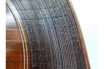 人間国宝　川北良造　金線象嵌　欅(ケヤキ)造　約17cm　杢目が美しく落ち着いた雰囲気の銘々皿6枚セット(共箱付き、木製皿、中皿)(R-070259)