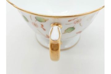 大倉陶園(OAC)　OKURA CHINA　フラワー　華やかな花のデザインが気分を上げてくれるティーカップ&ソーサー3客セット(箱付き、洋食器)(R-070260)
