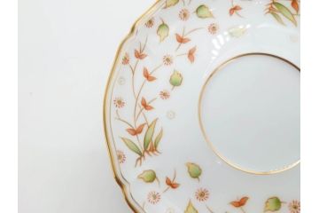 大倉陶園(OAC)　OKURA CHINA　フラワー　華やかな花のデザインが気分を上げてくれるティーカップ&ソーサー3客セット(箱付き、洋食器)(R-070260)