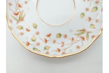 大倉陶園(OAC)　OKURA CHINA　フラワー　華やかな花のデザインが気分を上げてくれるティーカップ&ソーサー3客セット(箱付き、洋食器)(R-070260)