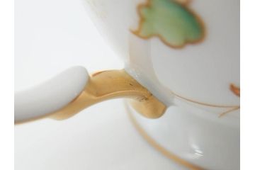 大倉陶園(OAC)　OKURA CHINA　フラワー　華やかな花のデザインが気分を上げてくれるティーカップ&ソーサー3客セット(箱付き、洋食器)(R-070260)