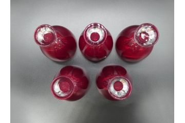 イギリス　ROYAL DOULTON(ロイヤルドルトン)　ジュリアン・マクドナルド(JM)　鮮やかな赤色が目を惹くイグナイトタンブラー5客セット(グラス、洋食器)(R-070261)