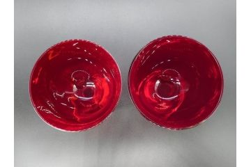 イギリス　ROYAL DOULTON(ロイヤルドルトン)　ジュリアン・マクドナルド(JM)　鮮やかな赤色が目を惹くイグナイトタンブラー5客セット(グラス、洋食器)(R-070261)
