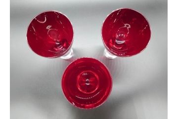 イギリス　ROYAL DOULTON(ロイヤルドルトン)　ジュリアン・マクドナルド(JM)　鮮やかな赤色が美しいイグナイトタンブラー3客セット(グラス、洋食器)(R-070262)