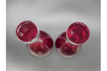 イギリス　ROYAL DOULTON(ロイヤルドルトン)　ジュリアン・マクドナルド(JM)　鮮やかな赤色が美しいイグナイトタンブラー3客セット(グラス、洋食器)(R-070262)