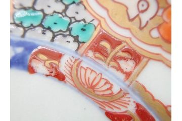 幕末　伊万里　色絵　7寸　約22cm　優雅に舞う蝶のデザインが魅力の中皿3枚セット(花蝶、鳳凰、鳥、竹、紫陽花、和食器、七寸)(R-070264)