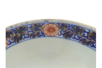 幕末〜明治期　伊万里　4.1寸　約13cm　煌びやかな色絵が目を惹く蓋付き茶碗5客セット(麒麟の図、和食器、四寸一分)(R-070265)