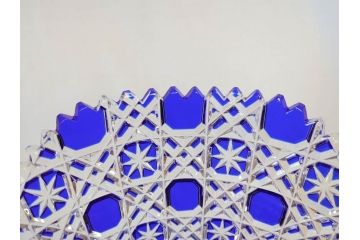 ドイツ　マイセン　Meissen　マイセンクリスタル　アラビアンナイト　美しいデザインが幻想的な空間を演出する花瓶(MEISSENER BLEIKRISTALL、カットガラス、フラワーベース、花器、花入、箱付き)(R-070268)
