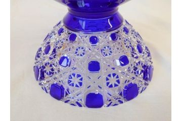 ドイツ　マイセン　Meissen　マイセンクリスタル　アラビアンナイト　美しいデザインが幻想的な空間を演出する花瓶(MEISSENER BLEIKRISTALL、カットガラス、フラワーベース、花器、花入、箱付き)(R-070268)