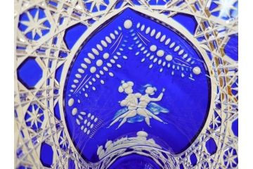 ドイツ　マイセン　Meissen　マイセンクリスタル　アラビアンナイト　美しいデザインが幻想的な空間を演出する花瓶(MEISSENER BLEIKRISTALL、カットガラス、フラワーベース、花器、花入、箱付き)(R-070268)