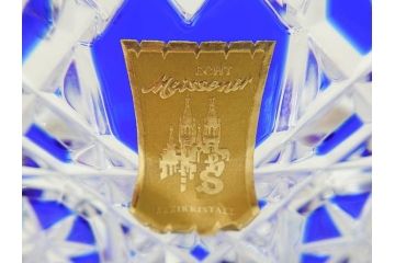 ドイツ　マイセン　Meissen　マイセンクリスタル　アラビアンナイト　美しいデザインが幻想的な空間を演出する花瓶(MEISSENER BLEIKRISTALL、カットガラス、フラワーベース、花器、花入、箱付き)(R-070268)