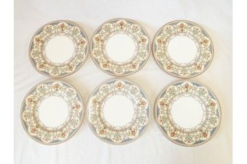 希少　イギリス　MINTONS(ミントン)　HAZLEMERE(ヘイゼルミア)　クラシックな雰囲気が素敵なプレート6枚セット(箱付き、洋食器、皿)(R-070273)