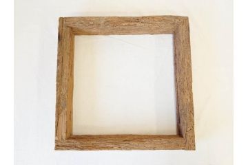 当麻寺　古材　経年を感じさせる木味が魅力的な炉縁(當麻寺、お寺、茶道具、共箱付き)(R-070274)