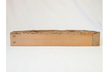 当麻寺　古材　経年を感じさせる木味が魅力的な炉縁(當麻寺、お寺、茶道具、共箱付き)(R-070274)