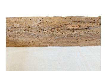 当麻寺　古材　経年を感じさせる木味が魅力的な炉縁(當麻寺、お寺、茶道具、共箱付き)(R-070274)