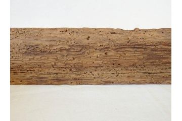 当麻寺　古材　経年を感じさせる木味が魅力的な炉縁(當麻寺、お寺、茶道具、共箱付き)(R-070274)