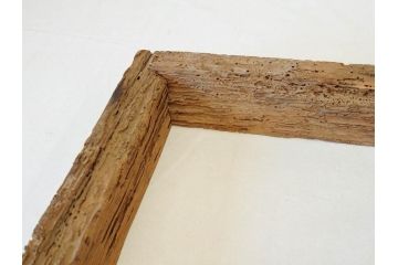 当麻寺　古材　経年を感じさせる木味が魅力的な炉縁(當麻寺、お寺、茶道具、共箱付き)(R-070274)