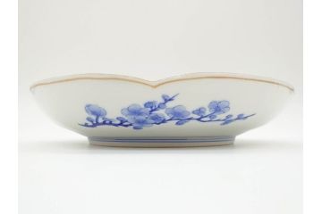 戦前　有田焼　オールド香蘭社&深川製　8.6寸　約26cm　上品で落ち着いた雰囲気が魅力的な大皿(和食器、Wネーム、八寸六分)(R-070277)