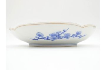 戦前　有田焼　オールド香蘭社&深川製　8.6寸　約26cm　上品で落ち着いた雰囲気が魅力的な大皿(和食器、Wネーム、八寸六分)(R-070277)