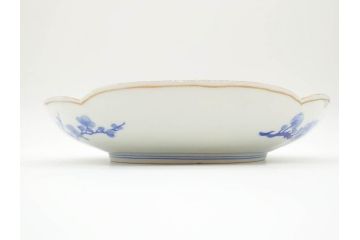 戦前　有田焼　オールド香蘭社&深川製　8.6寸　約26cm　上品で落ち着いた雰囲気が魅力的な大皿(和食器、Wネーム、八寸六分)(R-070277)