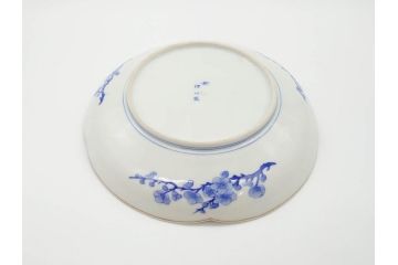 戦前　有田焼　オールド香蘭社&深川製　8.6寸　約26cm　上品で落ち着いた雰囲気が魅力的な大皿(和食器、Wネーム、八寸六分)(R-070277)