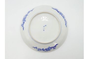 戦前　有田焼　オールド香蘭社&深川製　8.6寸　約26cm　上品で落ち着いた雰囲気が魅力的な大皿(和食器、Wネーム、八寸六分)(R-070277)