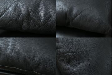 中古　本革(レザー)　Cassina(カッシーナ)　VERANDA(ヴェランダ) 　125VERANDA3　高級感溢れるデザインと機能性が素敵なクッション付き3Pソファ(三人掛け、ハイバックチェア)(R-070285)