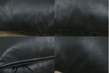 中古　本革(レザー)　Cassina(カッシーナ)　VERANDA(ヴェランダ) 　125VERANDA3　高級感溢れるデザインと機能性が素敵なクッション付き3Pソファ(三人掛け、ハイバックチェア)(R-070285)