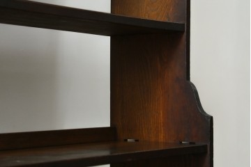 和製アンティーク　栓材　大正ロマン　味のある木の風合いが魅力の本棚　(R-070308)