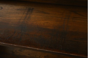 和製アンティーク　栓材　大正ロマン　味のある木の風合いが魅力の本棚　(R-070308)
