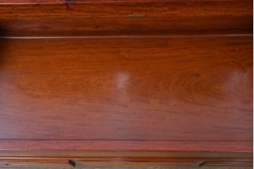 中古　民芸家具　花梨(カリン)材　収納付きで便利な囲炉裏ベンチ(椅子、ダイニングチェア、板座チェア)(R-070312)