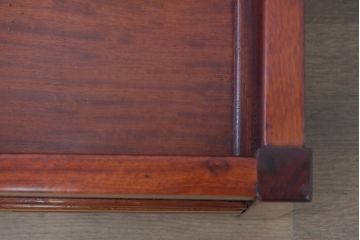 中古　民芸家具　花梨(カリン)材　収納付きで便利な囲炉裏ベンチ(椅子、ダイニングチェア、板座チェア)(R-070312)