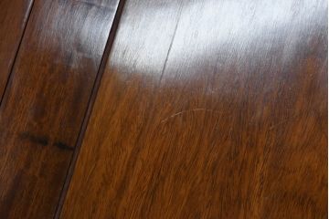 中古　民芸家具　花梨(カリン)材　収納付きで便利な囲炉裏ベンチ(椅子、ダイニングチェア、板座チェア)(R-070312)