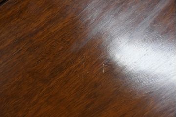 中古　民芸家具　花梨(カリン)材　収納付きで便利な囲炉裏ベンチ(椅子、ダイニングチェア、板座チェア)(R-070312)