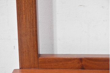 中古　民芸家具　花梨(カリン)材　収納付きで便利な囲炉裏ベンチ(椅子、ダイニングチェア、板座チェア)(R-070312)
