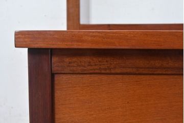 中古　民芸家具　花梨(カリン)材　収納付きで便利な囲炉裏ベンチ(椅子、ダイニングチェア、板座チェア)(R-070312)