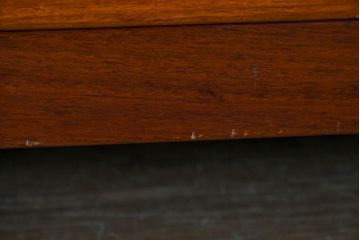 中古　民芸家具　花梨(カリン)材　収納付きで便利な囲炉裏ベンチ(椅子、ダイニングチェア、板座チェア)(R-070312)