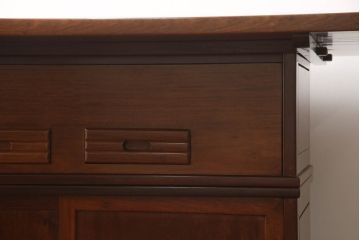 中古　民芸家具　趣ある佇まいが目を引く囲炉裏テーブル(木製火鉢、長火鉢、ダイニングテーブル、4人掛け、6人掛け)(R-070315)