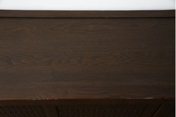 和製ビンテージ　幅1500ミリの希少サイズ　浮造り仕上げのアンティーク調水屋箪笥サイドボード(和風食器棚、和風サイドキャビネット、収納棚、戸棚、時代箪笥、茶箪笥、テレビ台、テレビボード、ヴィンテージ)(R-070320)
